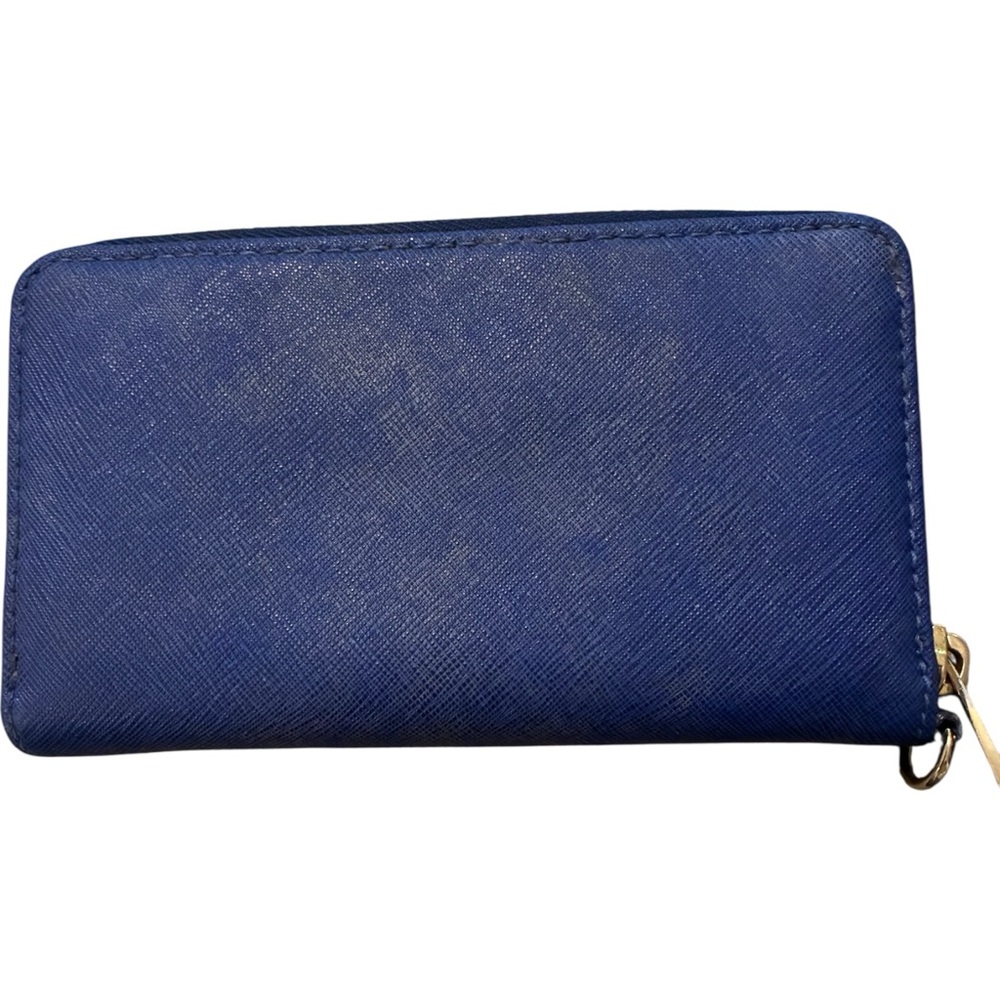Michael Kors Continental Zip Around Blue Leather Wallet - Picture 3 of 8